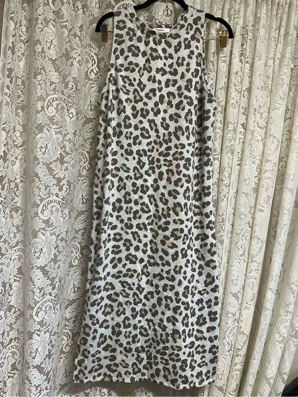 Cherish Animal Print Tank Midi Dress